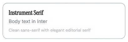 Instrument Serif font