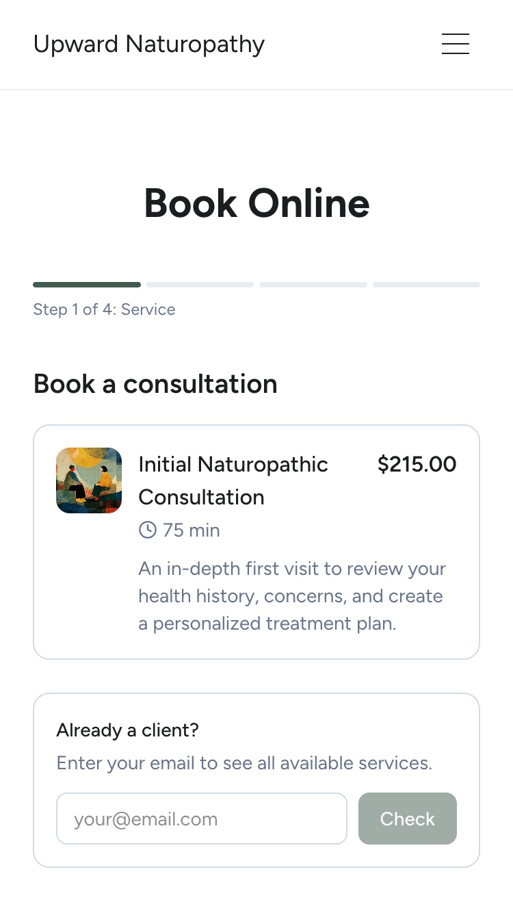 Service selection step