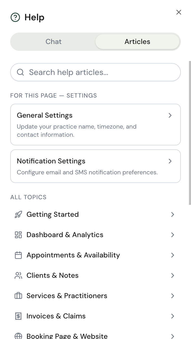 Clio help articles and topics